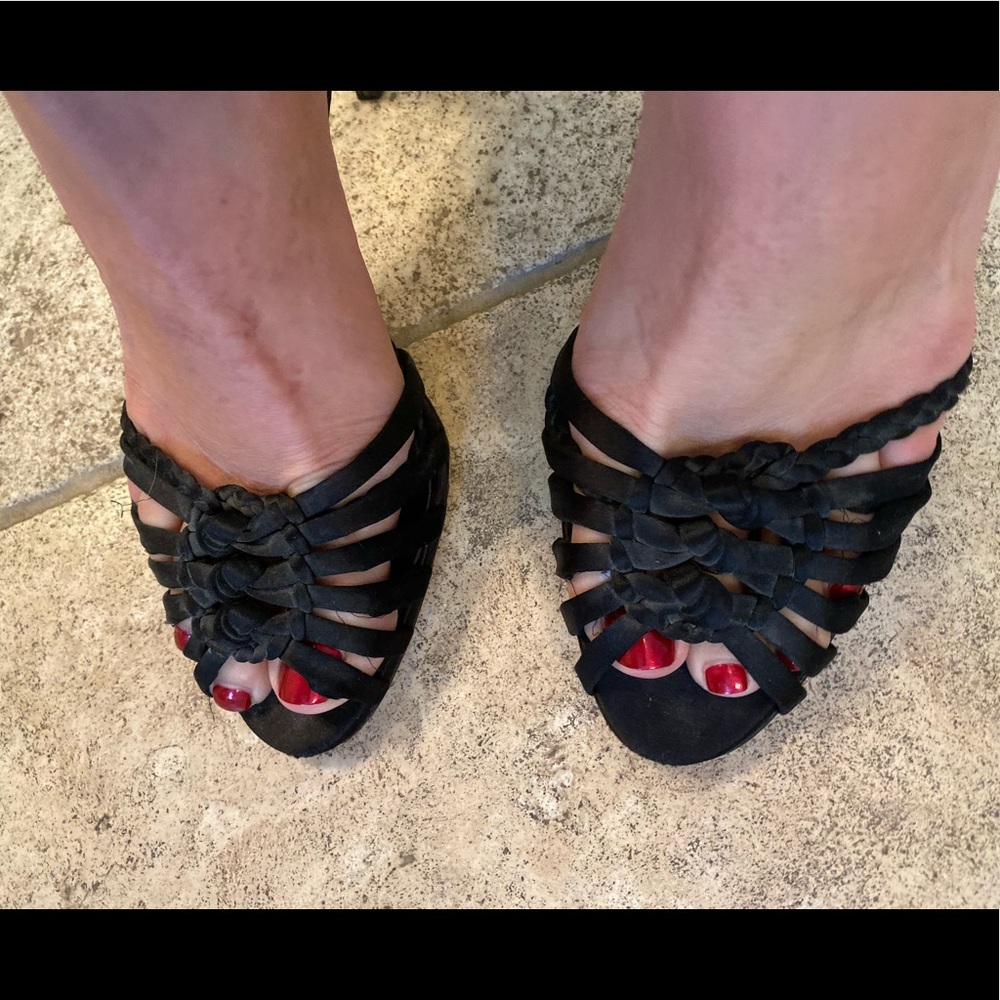 Emporio Armani satin d’orsay heels